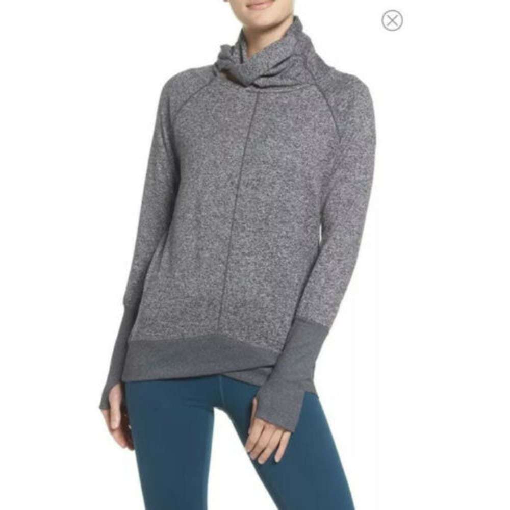 ZELLA Gwen Cozy Heather Cowl Neck Pullover Jacket